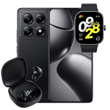 Xiaomi 14T Pro 5G 512 GB Negro con Redmi Watch 4 + Redmi Buds 6 Play