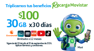 Recarga desde $60 pesos